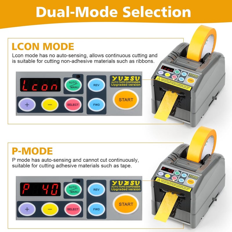 YUZSU Upgraded Ribbon Cutting Machine, Automatic Tape Dispenser, 6-60 mm Width, 5-999 mm Length, Ideal for Business & Home - Image 4